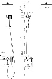 Timo Душевая система Selene SX-1030/03 черная – фотография-5